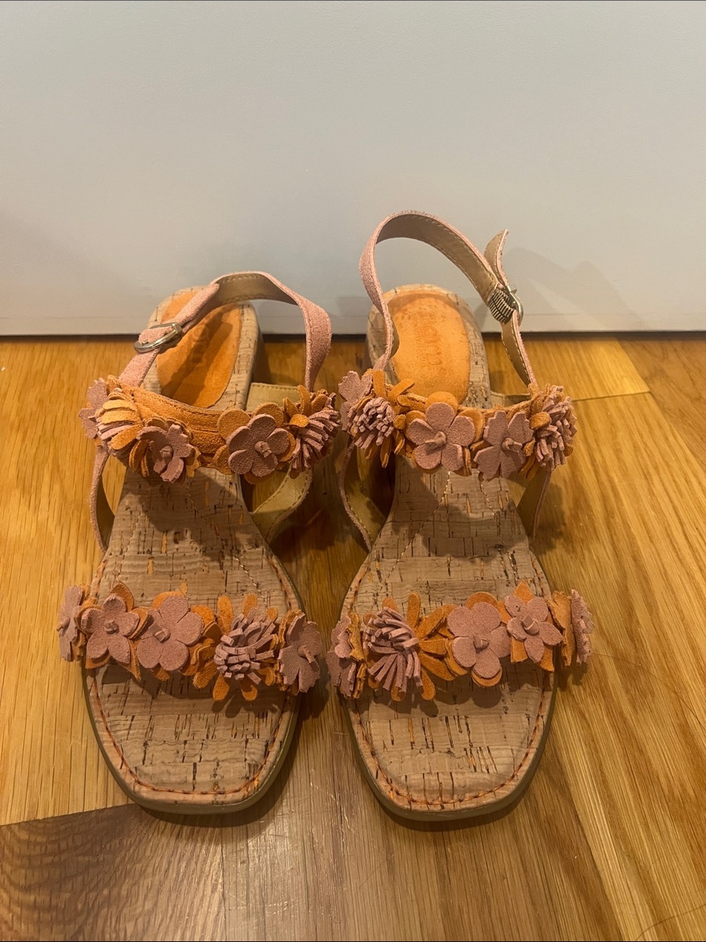 Born Pink Coral Floral Sandals